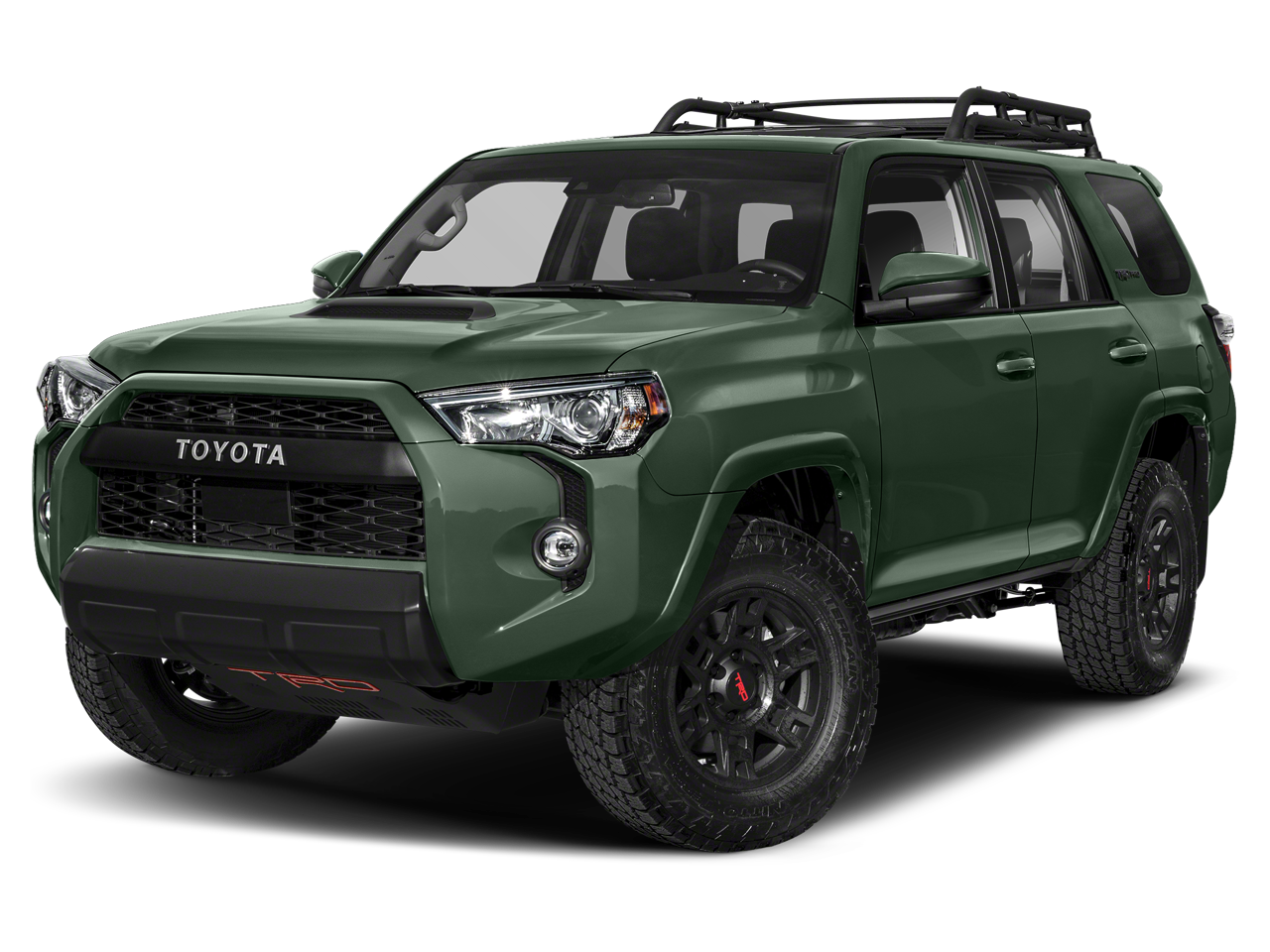 2020 Toyota 4Runner TRD Pro in Army Green — front three-quarter view