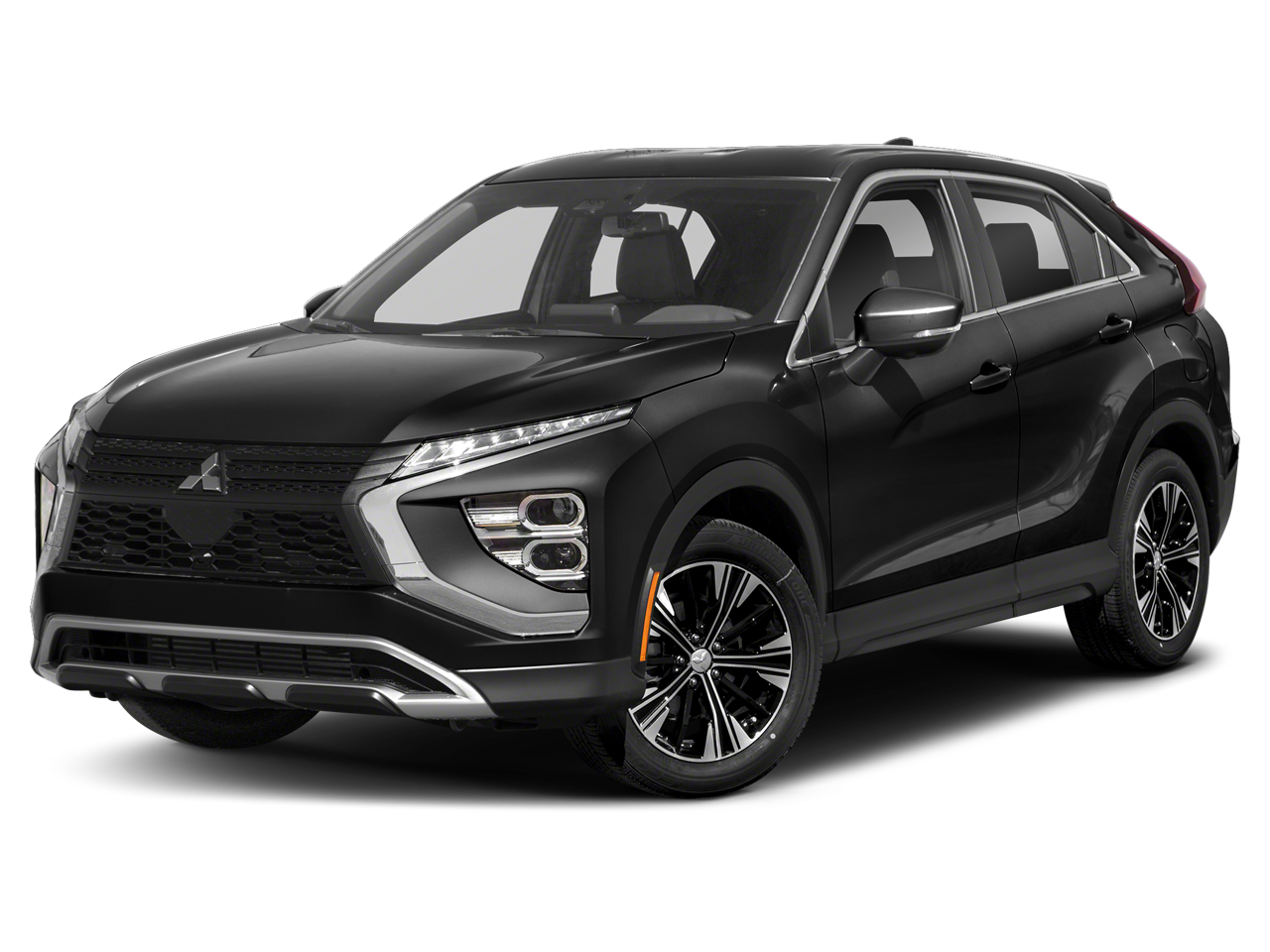 2022 Mitsubishi Eclipse Cross SEL in Labrador Black Pearl — front three-quarter view