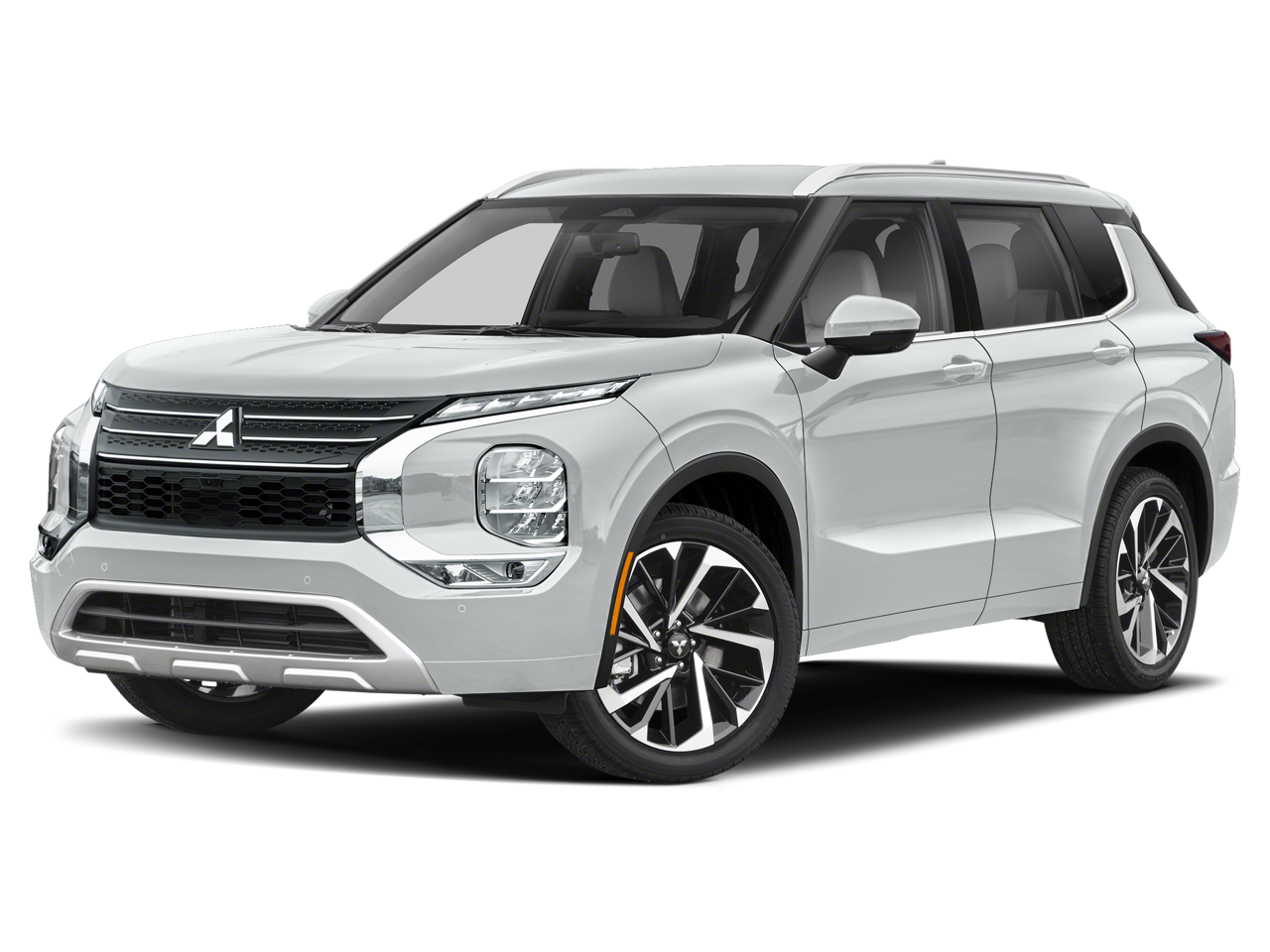 2024 Mitsubishi Outlander SEL in White Diamond — front three-quarter view